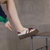 Women's Autumn New Thick-soled Heightening Small Pair of Shoelaces Color Matching Retro Casual Board Shoes