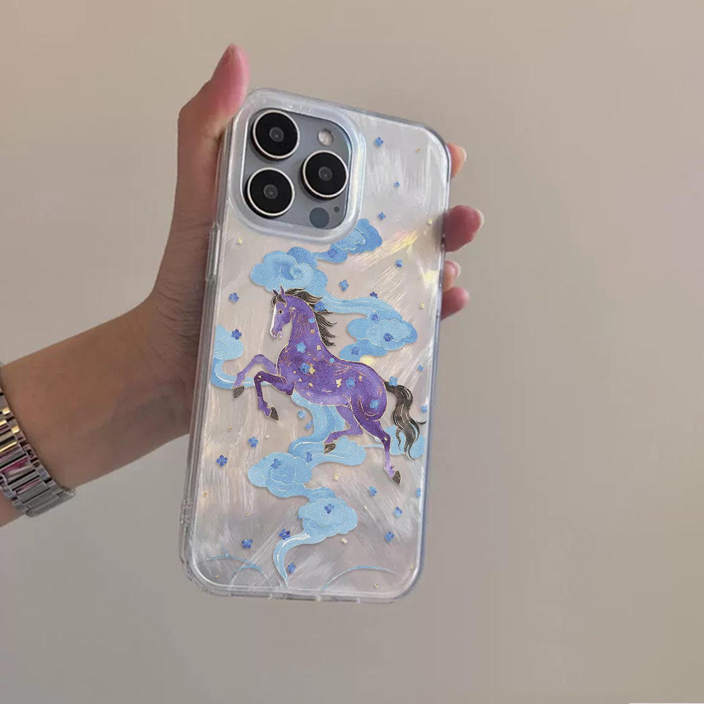 

Galloping Horse Cartoon iPhone 11/14/15/16promax/17promax Protective Phone Case iPhone 7 Plus/8 Plus