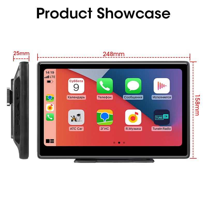 10 Inch 4K Dash Cam Car DVR Wireless Carplay & Android Auto GPS Navigation Video Recorder AUX Dashboard Camera Monitor BT 5G