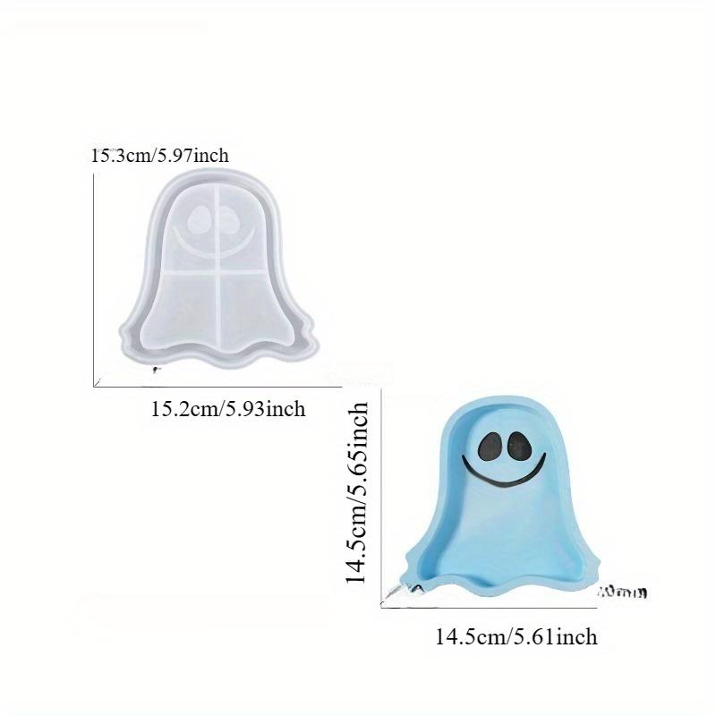 DIY Drop Glue Mold Halloween Series Ghost Pumpkin Tray Silicone Mold Gypsum Storage