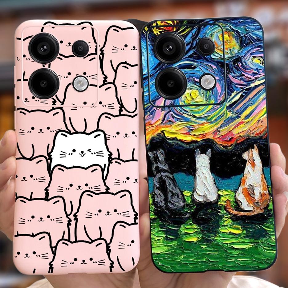 For Xiaomi Redmi Note 13 4G Case Cute Fashion Cartoon Cover Soft Silicone Phone Case For Redmi Note 13 Pro Plus Note13 5G Bumper