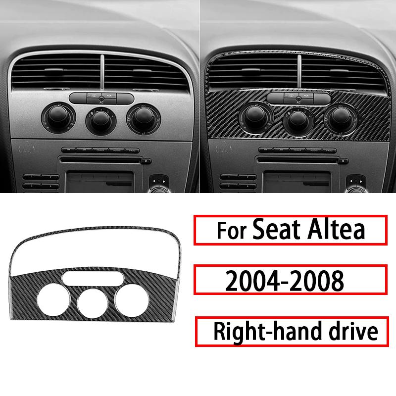 Pro Seat Altea 2004-2008 Díly do auta z uhlíkových vláken Středová konzola Větrací mřížky Panel CD Panel rychloměru Kliky dveří Dekorativní samolepky