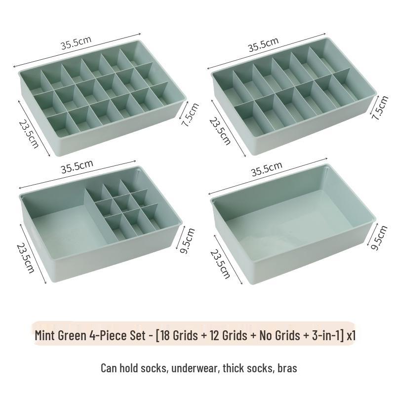 Large Capacity Drawer Organizer Box for Underwear, Socks, Bras, and Pants