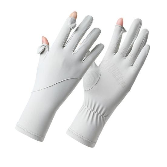 UV-Schutz Kühlhandschuhe, Vollfinger Sonnenschutzhandschuhe, Anti-Rutsch-Handfläche, Ultraleichte Sommer-Fahrhandschuhe zum Radfahren, Wandern, Angeln