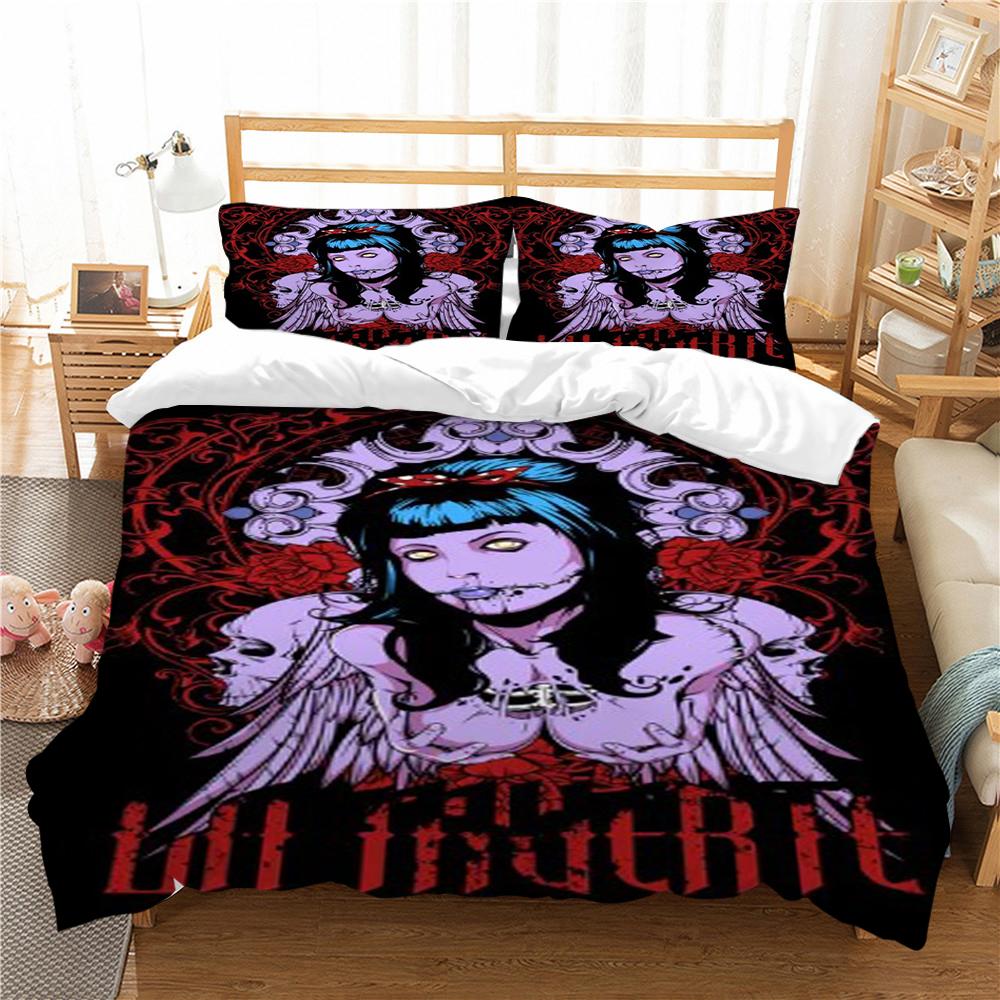 Home Bed Clothes 3D Skull Printing Duvet Cover Set Superior Bedding Cover Suit Single Double Size Bed Set Polyester Pillowcase