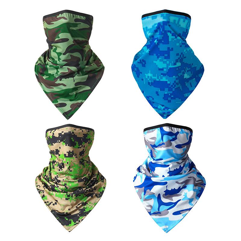 Summer Cycling Face Mask Travel Neck Cover Elastic Scarf Sports Ear-Loop Hiking Men Women UV Protection Bicycle Dust-Proof Mask
