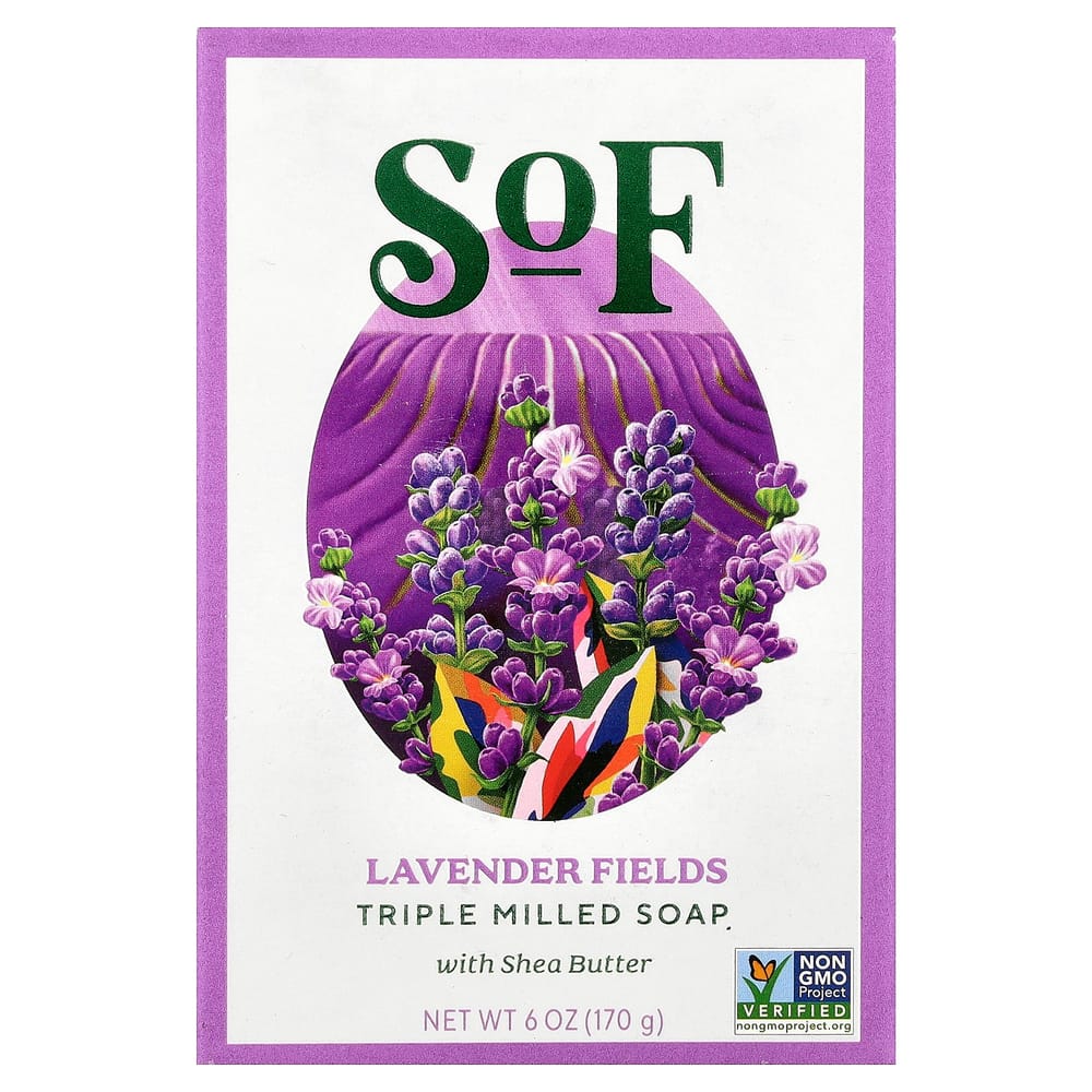 South of France Lavender Fields French-Milled Soap Bar with Shea Butter 170g (6oz)