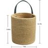 Goodpick 2pack Jute Hanging Basket - Small Woven Fern Hanging Rope Basket Flower Plants Wall Basket Decor Set Boho, 7.87 x 7 x 11.7 inches
