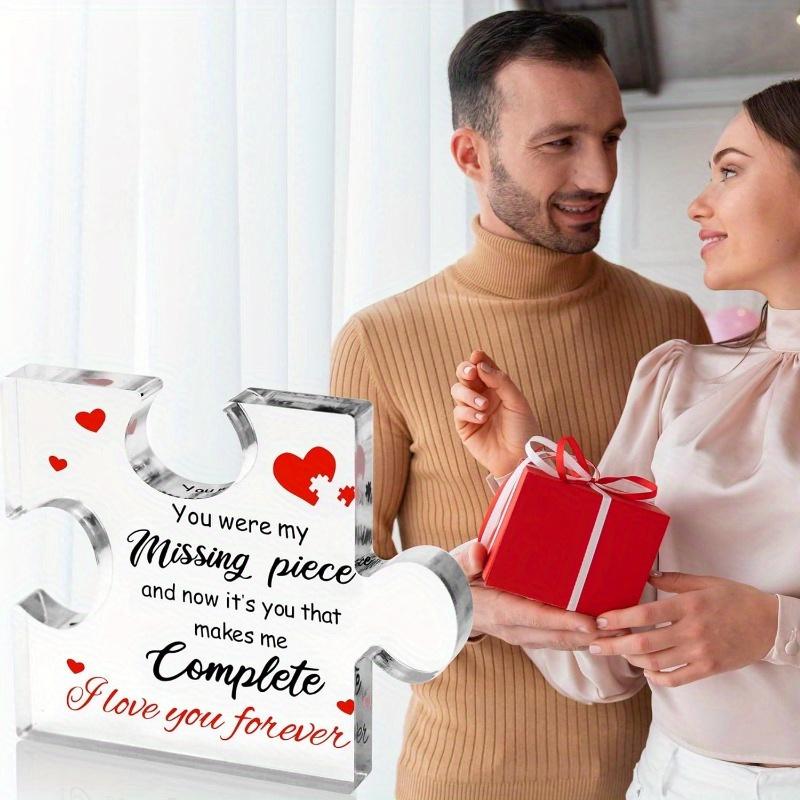Romantic Puzzle Plaque - Heartfelt Anniversary & Valentine's Gift for Couples