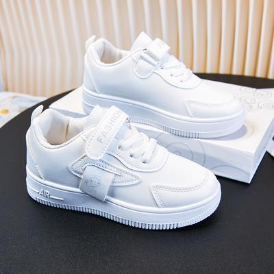 Children's White Shoes Spring and Autumn New Soft Sole Low-top Single Shoes Girls' Shoes Medium and Large Children's Casual Sneakers Boys' Shoes