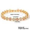 A Colorful Lucky Four-Leaf Flower Bracelet Inlaid With Zircon, Luxurious And High-End Small Fragrance , Versatile For Women