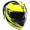 AGV K3 MaxPinlock Asian Fit SG Certified Chin Guard UltraVision Visor Yellow Rossi WT Phillip Island 2005 Size L (59-60 Cm)