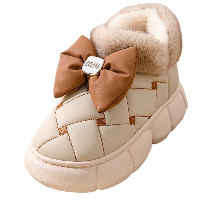 Nová zimní taška na patě bavlněné boty dámské vysoký podpatek tlustá podrážka voděodolné a protiskluzové vnitřní domácí teplé módní bavlněné boty venkovní nošení