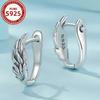 925 Sterling Silver Vintage Earrings For Women Trendy Simple Retro Wings Earring Jewelry Prevent Allergy Party Accessories Gift