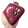 Cartoon pink bear for iPhone16Promax mobile phone case 15 soft case 14 cartoon 13 cute 12 all-inclusive
