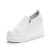 2026 Spring/Summer Little White Women's Shoes, New Holey Shoes, Platform Cake Thick-Soled Height-Increasing Breathable Casual Shoes