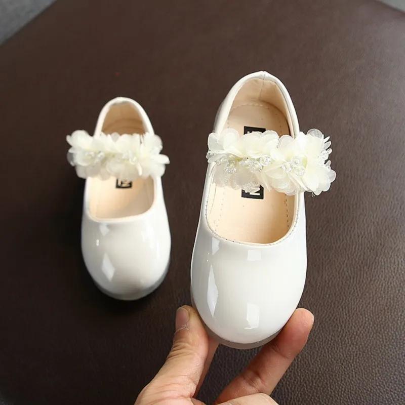 Kinder Mädchen Laufschuhe Kinder PU-Leder Große Blume Sommer Prinzessin Freizeitschuhe Party Hochzeit Baby Mädchen Tanzschuhe Sandale