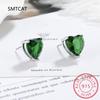 D VVS1 Heart Moissanite Earrings for Women Lab Grow Diamond Solid 925 Silver Plated Gold Stud Earring Oorbellen