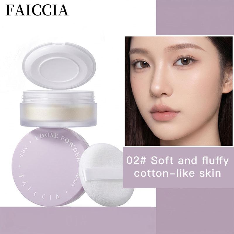 Fei Xi Crystal Clear Oil Control Loose Setting Powder - Smudge-Resistant, Refreshing Mist for Southeast Asian Summers.