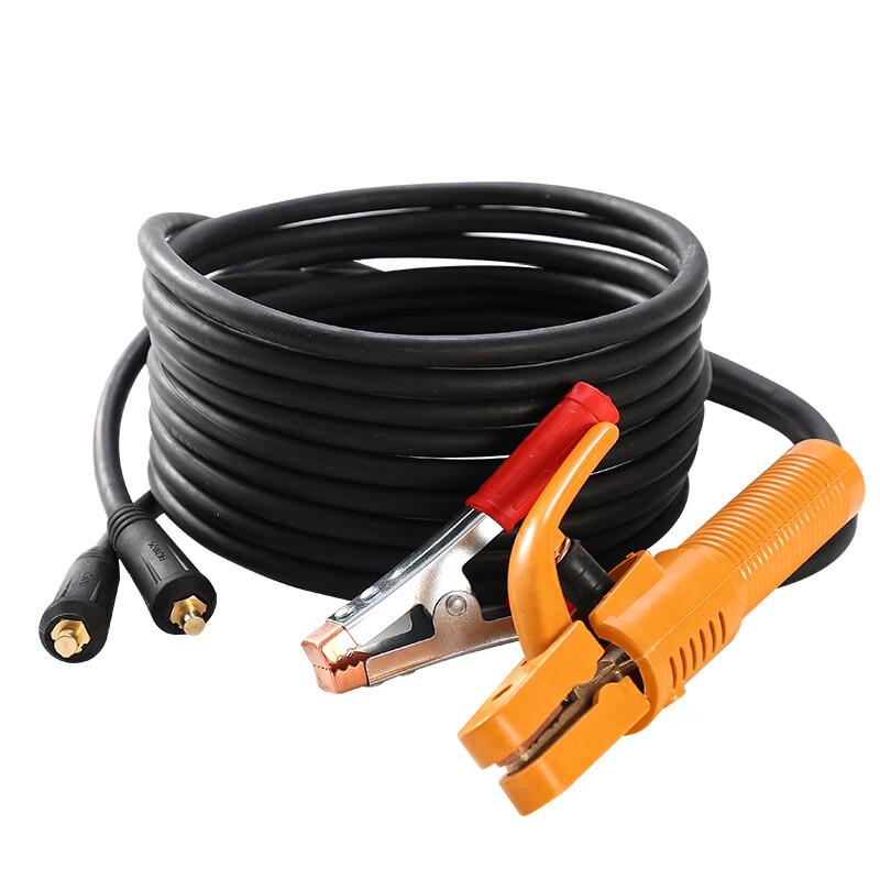 Welding Electrode Holder and Ground Clamp Cable Set