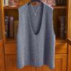 Autumn/Winter Women's V-neck 100% Pure Wool Loose Vest