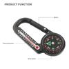 Mini Compass Carabiner Clip 3 In 1 Guiding Thermometer Keyring Keychains for Hiking Camping Climbing Hunting Travelling
