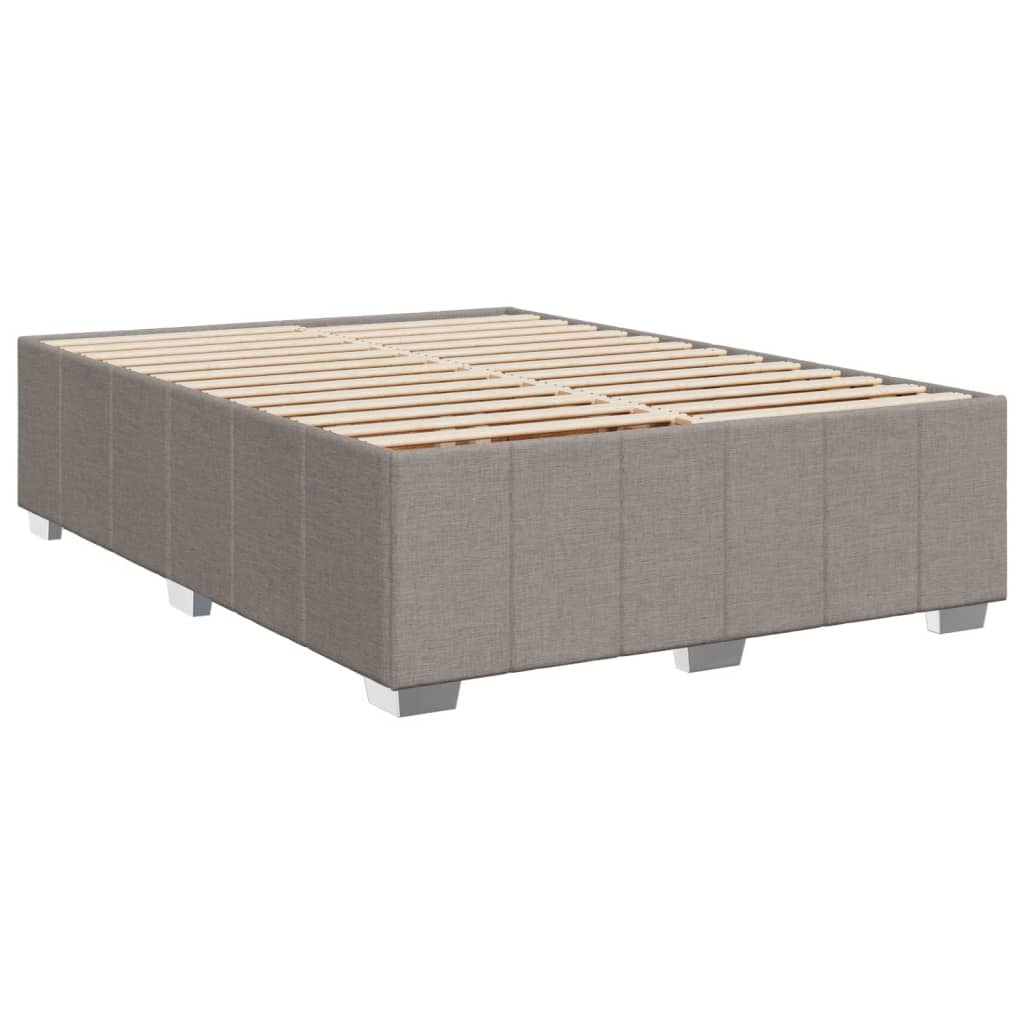 Vidaxl Letto Continentale Con Materasso, Taupe, Tessuto, 140X200 Cm