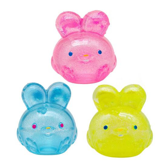 DYS Bunny Jelly Squeeze Toy, Portable Soft TPR Stress Relief Pressure Release Rebound Fidget Sensory Ball for Kids Adults
