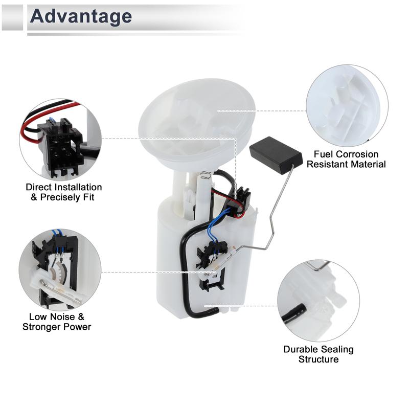 X Autohaux Electric Fuel Pump Assembly for Mercedes Benz W203 Series C230 C240 C280 C320 2001-07 2.5L 2.6L 3.0L 3.2L 2034702394