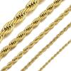 ChainsHouse Necklace, Men's Chain Only, Stainless Steel French Rope Chain, Gold (18k), 75cm, 6mm,
