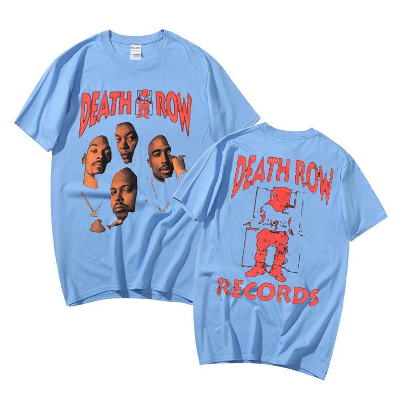 Pánske dámske grafické tričko s obojstrannou potlačou Death Row Records, hip-hopový štýl, pánske retro tričká, pánska móda, streetwear