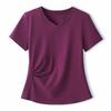 Fashionable and Casual Summer New Versatile V-neck T-shirt Pure Cotton Pot-covering T-shirt for Women Making You Look Slimmer