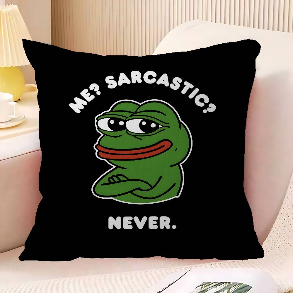 

Sad PPepe Frog Anime Cushion Cover Inches Farmhouse Decor Home Throw Pillow Covers for Couch Decorations 30x30 cm