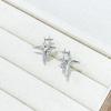 925 Tetragonal Star Stud Earrings For Women'S Personality Trendy Niche Design Advanced Temperament Cold Wind Earrings