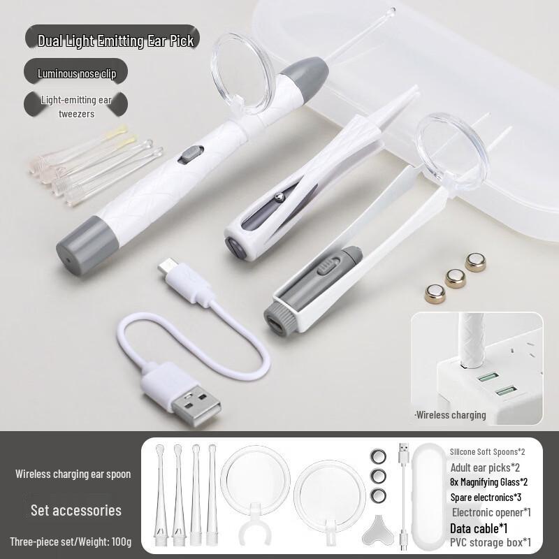 Children s Luminous Rechargeable Ear Pick Set