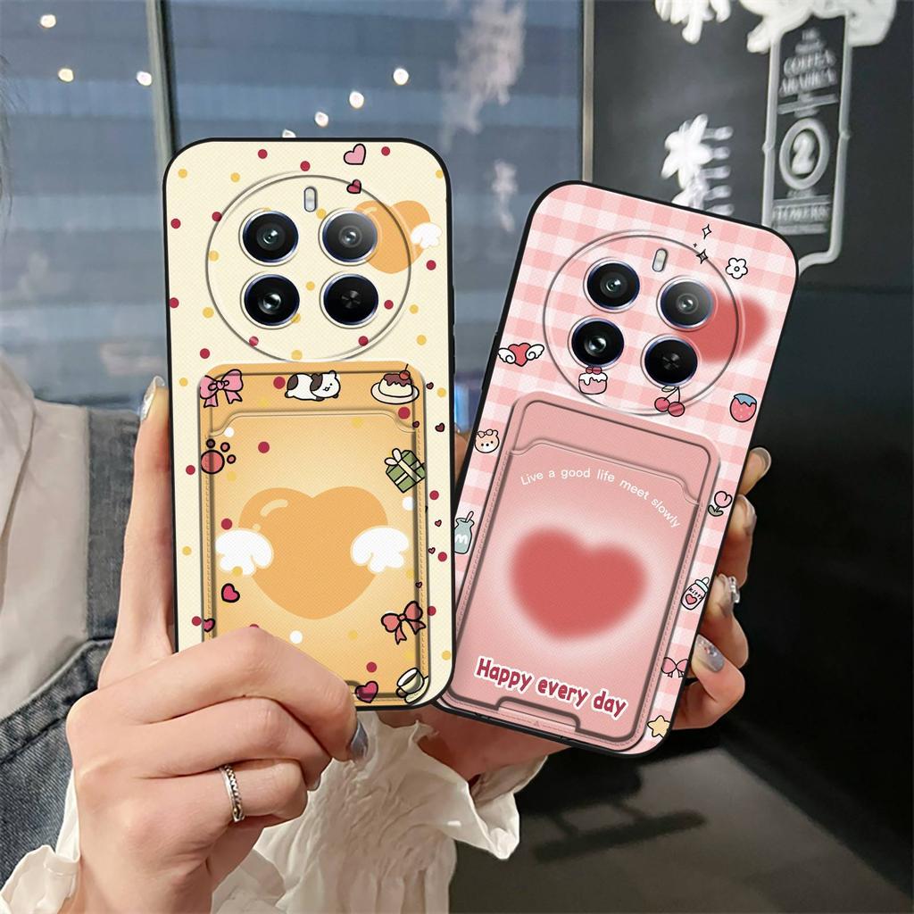 Durable Card Sleeve Phone Case For Realme12 Pro 5G/12Pro+/Extreme Edition Card Slot Full Wrap Protective Anti-knock Cute