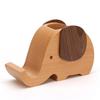 Modern Wooden Elephant Pen Holder With Phone Dock For Workspace And Bedroom