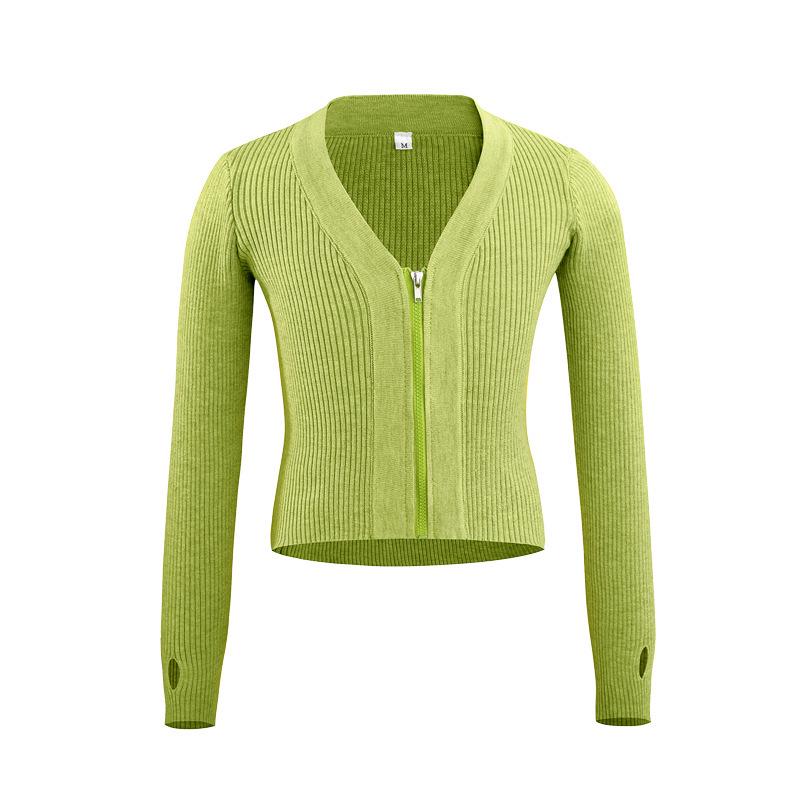Girls' Autumn/Winter Dance Practice Sweater Shawl Jacket with Zipper – Warm Outerwear Top