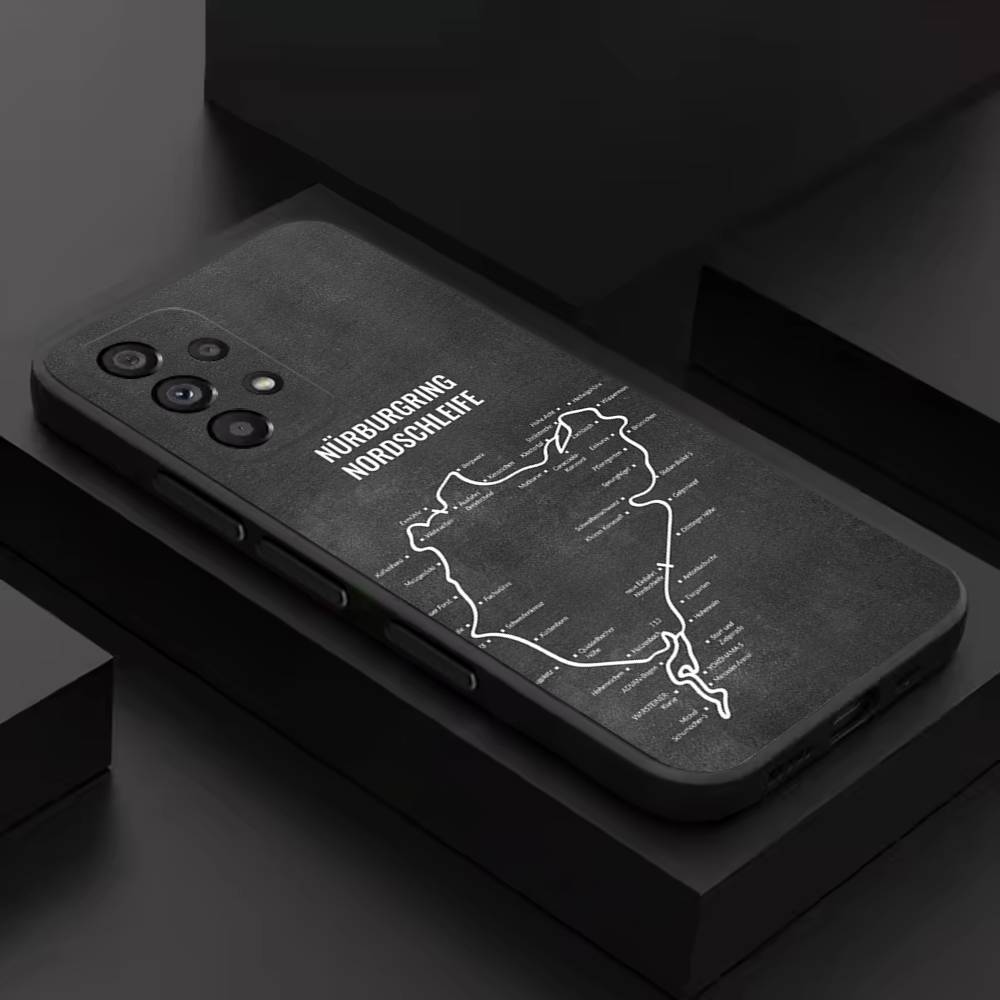 

Nurburgring Sport Car Cool Phone Case For Samsung S 26,25,24,23,22,30,21,10,9,Ultra,Plus,Lite,FE,4,5G Black Soft Case SamsungS21plus