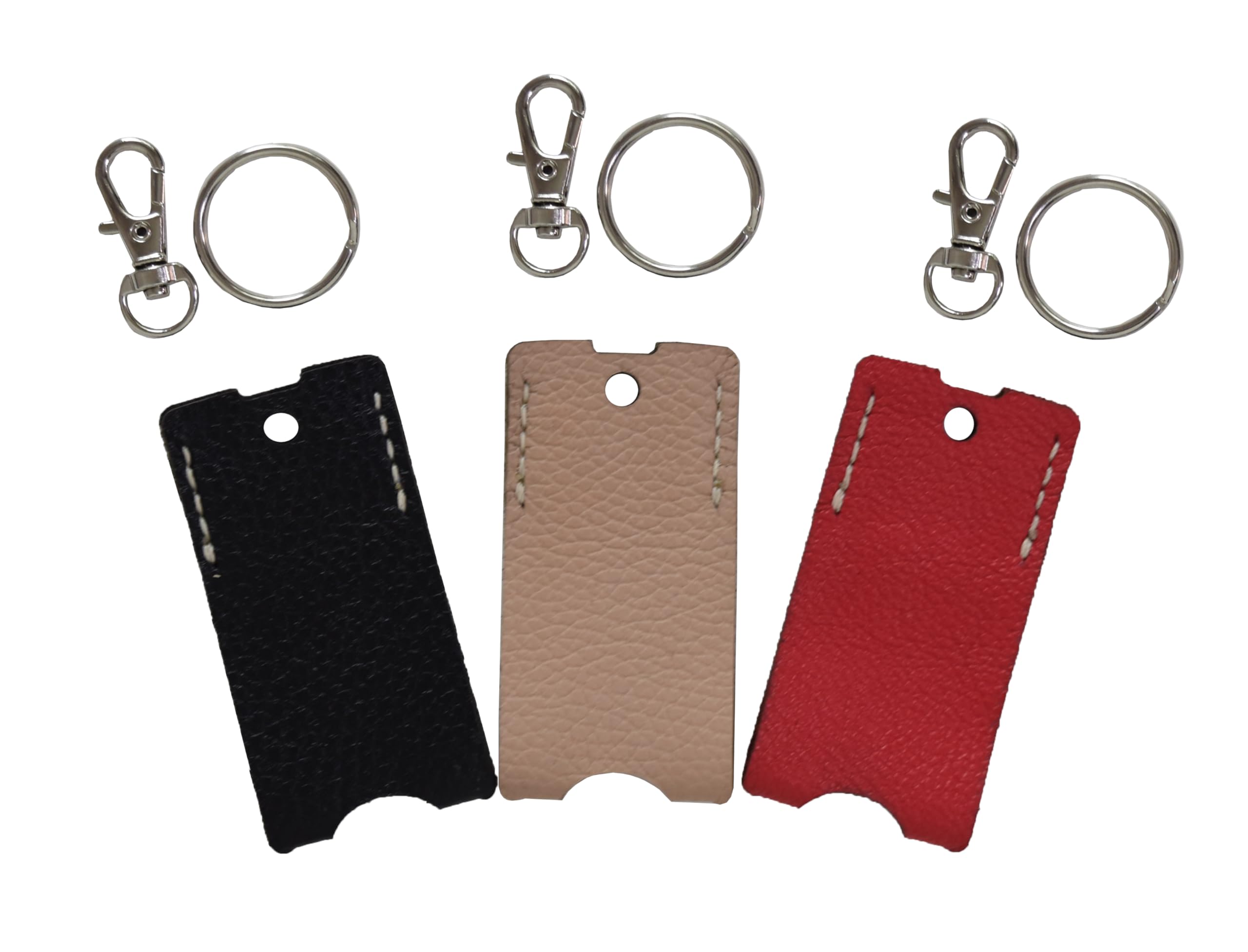 

[Sakuraya] Key Cover Leather Genuine Leather Men s Women s Rucover Keeper Key Cover Set of 3 No Sound Key Cover Protects All Keys (A)