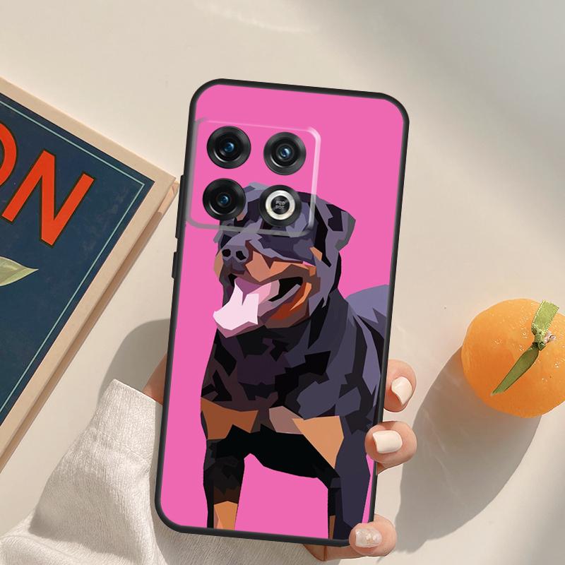 Süße Rottweiler Hund Hülle Für OnePlus 13R 12R 10R 13T 10T 11 12 13 15 OnePlus Nord 5 CE 2 3 4 Lite N20 N30 Cover