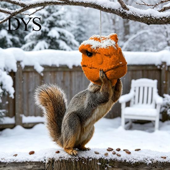 Backyard Paradise Feeding Tool Dinosaur Head Squirrel Feeder, Outside Hanging Funny Dino Face Feeder Face, Garden Wild for Patio Decor Easy Fill