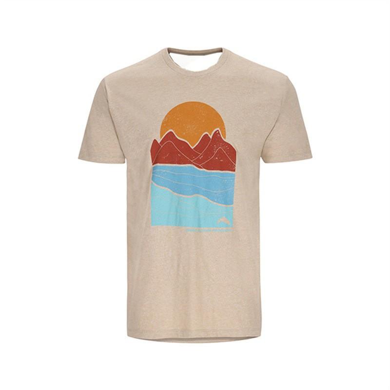 SIMMS Fishing Clothes Camo Sunblock Outdoor Luya Short-sleeved Sweatshirt Breathable T-shirt Top