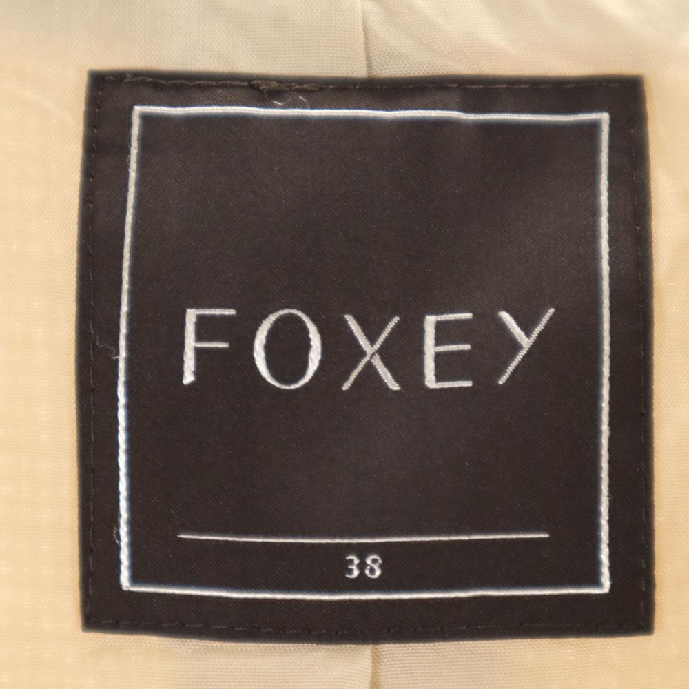 FOXEY Made In Japan 7 Minutes Sleeve Basketweave No Color Jacket 38 Beige Women Used