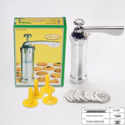 Keks-Presse aus Aluminiumlegierung mit 20 Keksformen - Ai Man Wu Backwerkzeuge