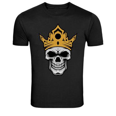 König Schädel Krone Grafik T-Shirt Gothic Königlich Skelett Tee