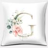 Green Flower Letter Series Pillow Gift Home Office Decoration  Bedroom Sofa Car Cushion Cover case
