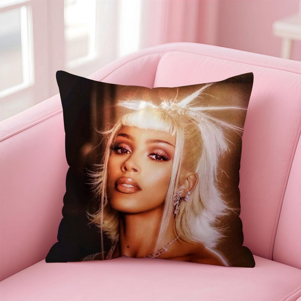Singer D-Doja CatS Cushion Cover Home & Car Multi-Scene Pillow Cover - Reversible, Soft & Durable for Daily Use