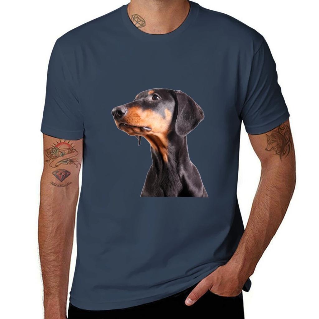 doberman pinscher TShirt Gym Wear Breathable Short Sleeve Tee