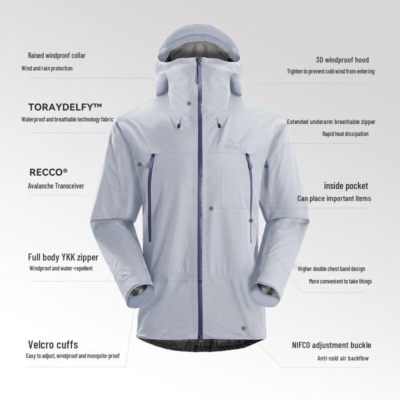 PELLIOT Snow Shell Outdoor Hard-Shell Waterproof Jacket